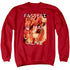 JLA/FASTEST MAN ALIVE - ADULT CREWNECK SWEATSHIRT - RED
