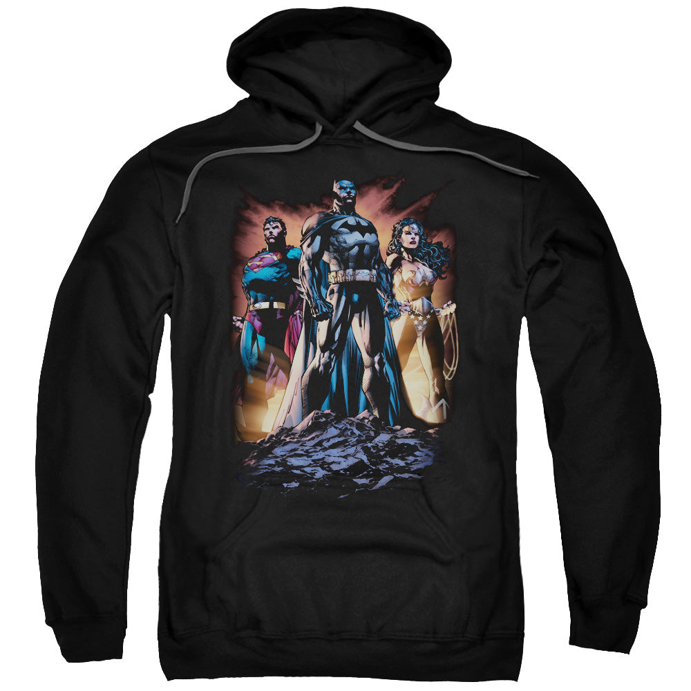 JLA/TAKE A STAND - ADULT PULLOVER HOODIE - BLACK