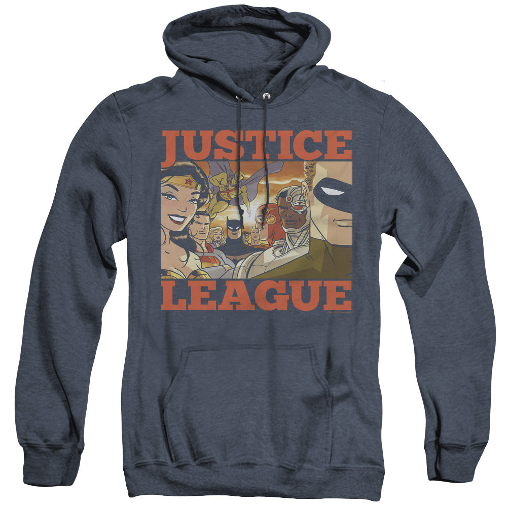 JLA/NEW DAWN GROUP - ADULT HEATHER HOODIE - NAVY