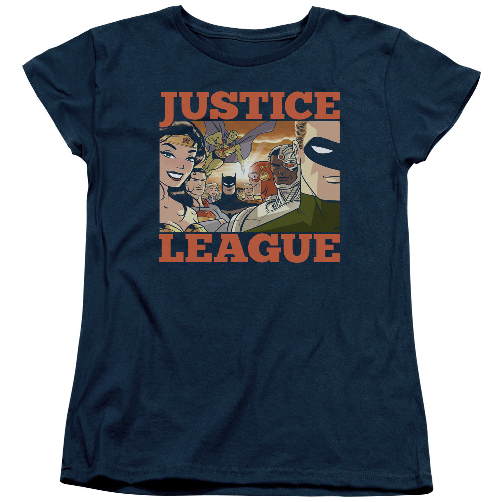 JLA/NEW DAWN GROUP - S/S WOMENS TEE - NAVY