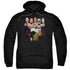 JLA/ROLL CALL - ADULT PULLOVER HOODIE - BLACK