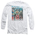 JLA/HALL OF JUSTICE -  L/S ADULT 18/1  - WHITE