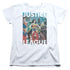 JLA/HALL OF JUSTICE - S/S WOMENS TEE - WHITE