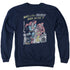 JLA/FASTEST MAN - ADULT CREWNECK SWEATSHIRT - NAVY
