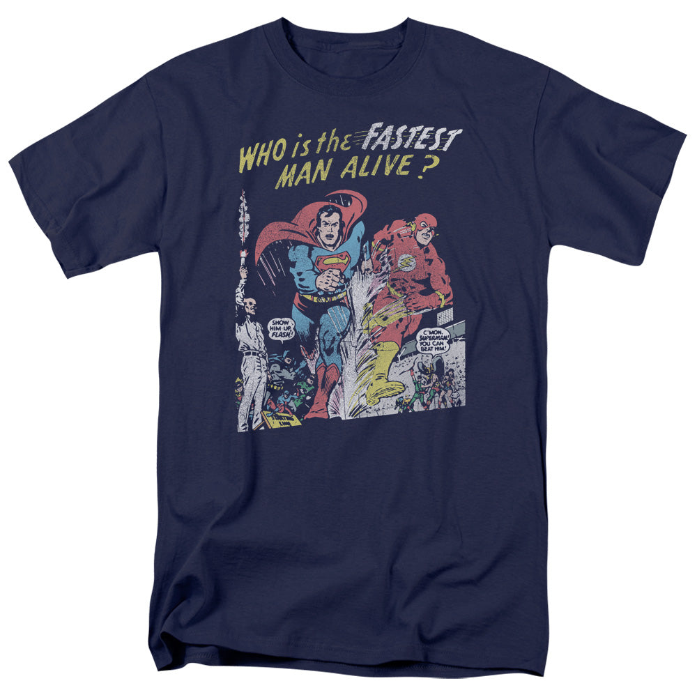 JLA/FASTEST MAN - S/S ADULT 18/1 - NAVY