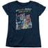 JLA/FASTEST MAN - S/S WOMENS TEE - NAVY