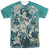 JLA/BOMBSHELL GROUP (FRONT/BACK PRINT) - S/S ADULT POLY CREW - MULTI