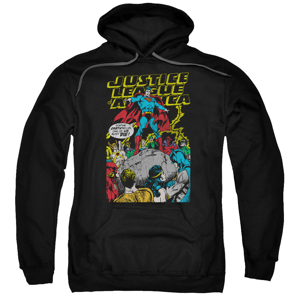 JLA/ULTIMATE SCARIFICE - ADULT PULLOVER HOODIE - BLACK