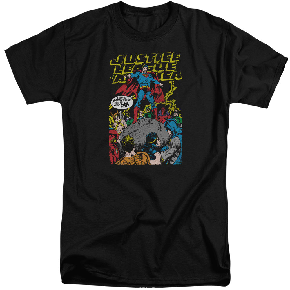 JLA/ULTIMATE SCARIFICE - S/S ADULT TALL 18/1 - BLACK