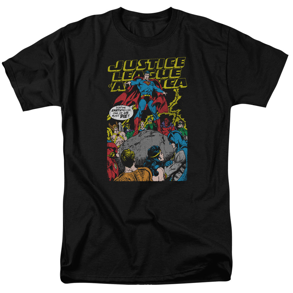 JLA/ULTIMATE SCARIFICE - S/S ADULT 18/1 - BLACK