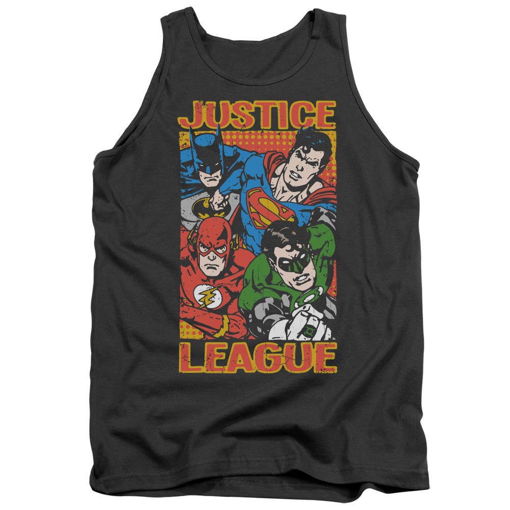 JLA/HERO MASHUP - ADULT TANK - CHARCOAL