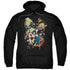 JLA/BATTLE READY - ADULT PULLOVER HOODIE - BLACK