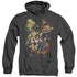 JLA/BATTLE READY - ADULT HEATHER HOODIE - BLACK