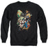 JLA/BATTLE READY - ADULT CREWNECK SWEATSHIRT - BLACK