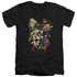 JLA/BATTLE READY - S/S ADULT V-NECK 30/1 - BLACK