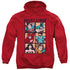 JLA/ROUGH PANELS - ADULT PULLOVER HOODIE - RED