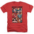 JLA/ROUGH PANELS - ADULT HEATHER - RED