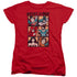 JLA/ROUGH PANELS - S/S WOMENS TEE - RED