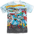 JLA/WORLD CURE (FRONT/BACK PRINT) - S/S ADULT POLY CREW - MULTI