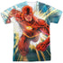 JLA/FASTER THAN LIGHTNING (FRONT/BACK PRINT) - S/S ADULT POLY CREW - MULTI