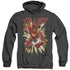 JLA/FLASH GLOW - ADULT HEATHER HOODIE - BLACK