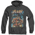 JLA/ELECTRIC CHAIR - ADULT HEATHER HOODIE - BLACK