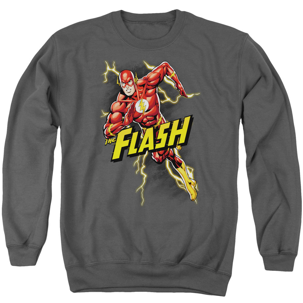 JLA/BOLT RUN - ADULT CREWNECK SWEATSHIRT - CHARCOAL