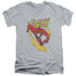 JLA/LIGHTNING TRAIL - S/S ADULT V-NECK 30/1 - ATHLETIC HEATHER