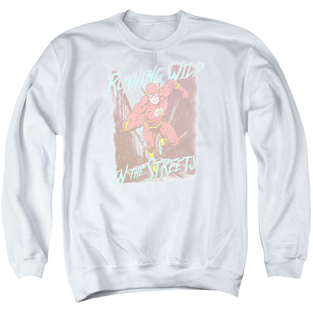 JLA/RUNNING WILD - ADULT CREWNECK SWEATSHIRT - WHITE