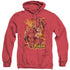 JLA/FLASH LIGHTNING - ADULT HEATHER HOODIE - RED