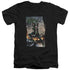 JLA/FIRE AND RAIN - S/S ADULT V-NECK 30/1 - BLACK