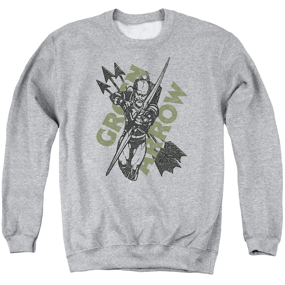 JLA/ARCHERS ARROWS - ADULT CREWNECK SWEATSHIRT - ATHLETIC HEATHER