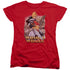 JLA/WONDER WOMAN - S/S WOMENS TEE - RED