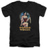 JLA/CITY WARRIOR - S/S ADULT V-NECK 30/1 - BLACK