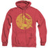 JLA/YOUNG WONDER - ADULT HEATHER HOODIE - RED