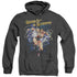 JLA/STARBURST - ADULT HEATHER HOODIE - BLACK