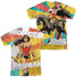 JLA/HANDS FULL (FRONT/BACK PRINT) - S/S ADULT POLY CREW - MULTI