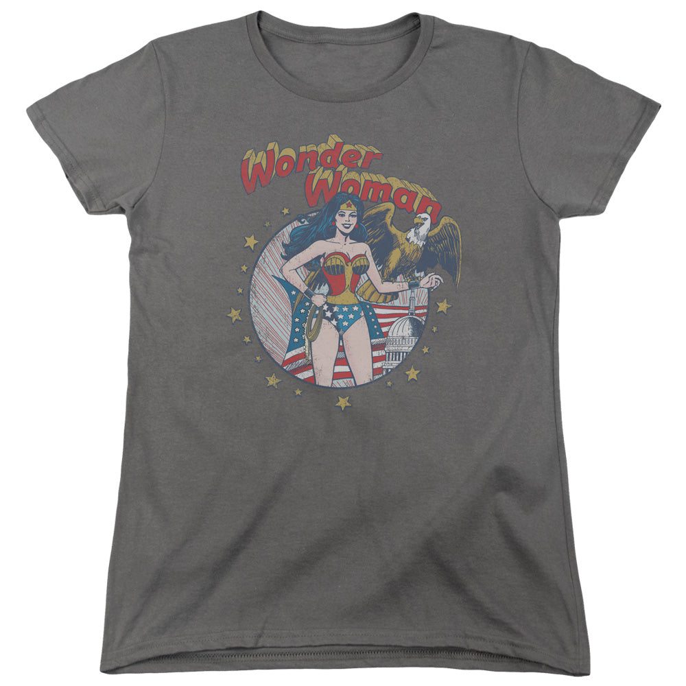 JLA/AT YOUR SERVICE - S/S WOMENS TEE - CHARCOAL