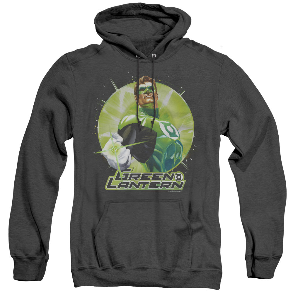 JLA/GREEN STATIC - ADULT HEATHER HOODIE - BLACK
