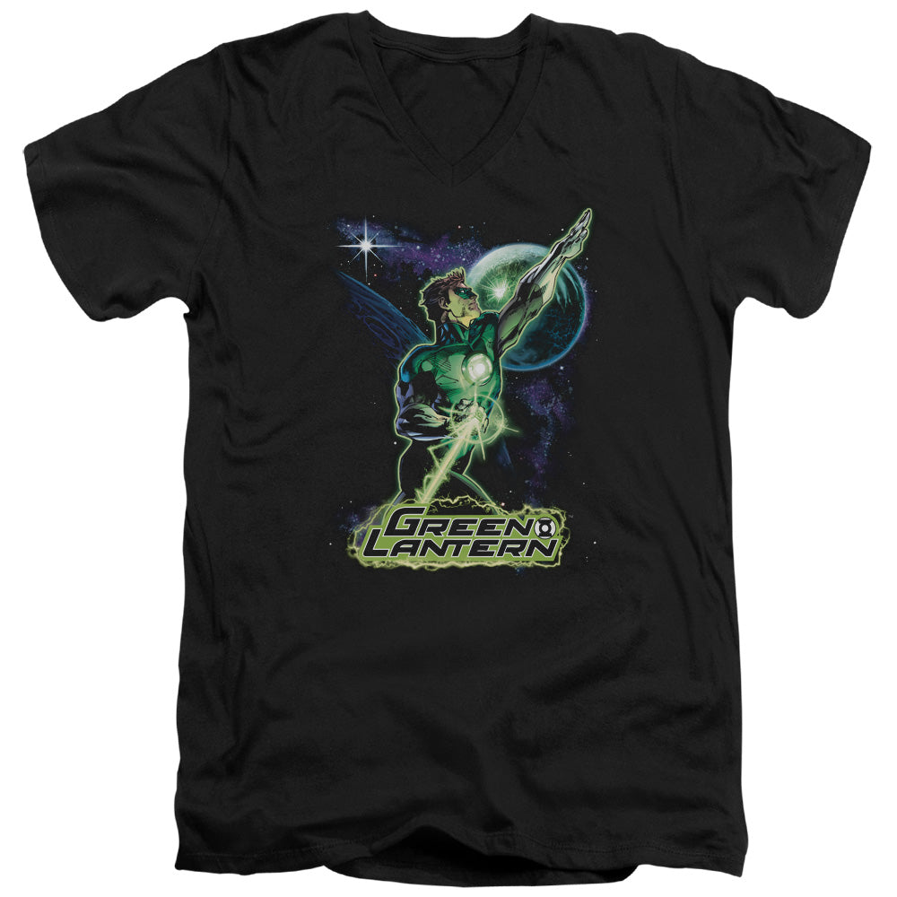 JLA/HAL GALAXY - S/S ADULT V-NECK 30/1 - BLACK