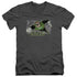 JLA/SPACE COP - S/S ADULT V-NECK 30/1 - CHARCOAL