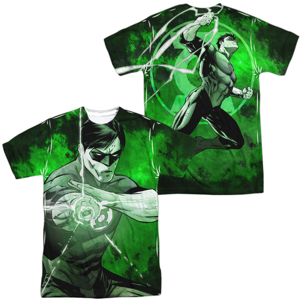 JLA/CHARGING (FRONT/BACK PRINT) - S/S ADULT POLY CREW - MULTI