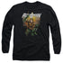 JLA/AQUAMAN BEACH SUNSET -  L/S ADULT 18/1  - BLACK