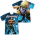 JLA/AQUAMAN BUBBLES EVERYWHERE (FRONT/BACK PRINT) - S/S ADULT POLY CREW - MULTI