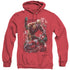 JLA/AQUAMAN FINISHED - ADULT HEATHER HOODIE - RED