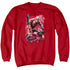 JLA/AQUAMAN FINISHED - ADULT CREWNECK SWEATSHIRT - RED
