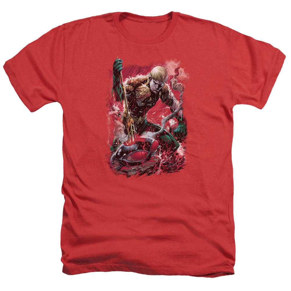 JLA/AQUAMAN FINISHED - ADULT HEATHER - RED