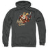 JLA/HARLEY BOMBER - ADULT PULLOVER HOODIE - CHARCOAL