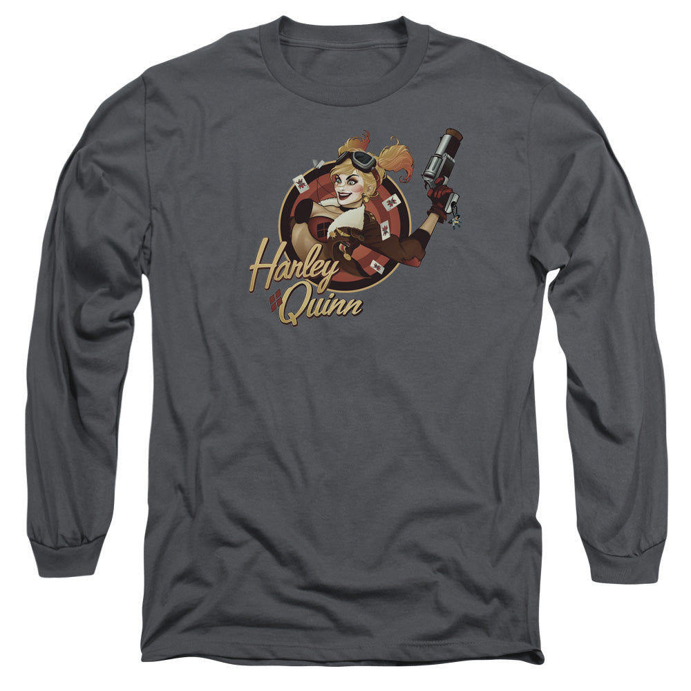 JLA/HARLEY BOMBER -  L/S ADULT 18/1  - CHARCOAL