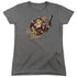 JLA/HARLEY BOMBER - S/S WOMENS TEE - CHARCOAL